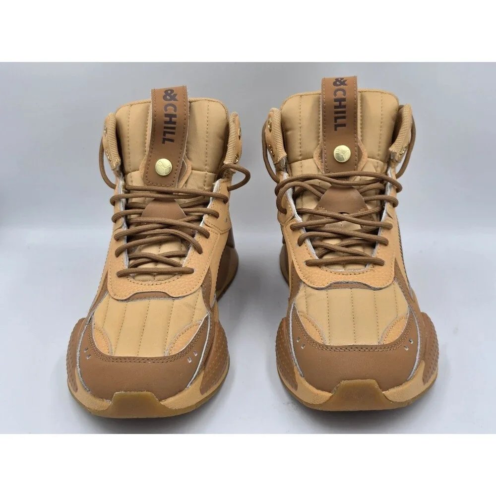 PUMA Mens Rs-X Mid & Chill High Shoes Casual Taffy Chipmunk Women's Size 8.5